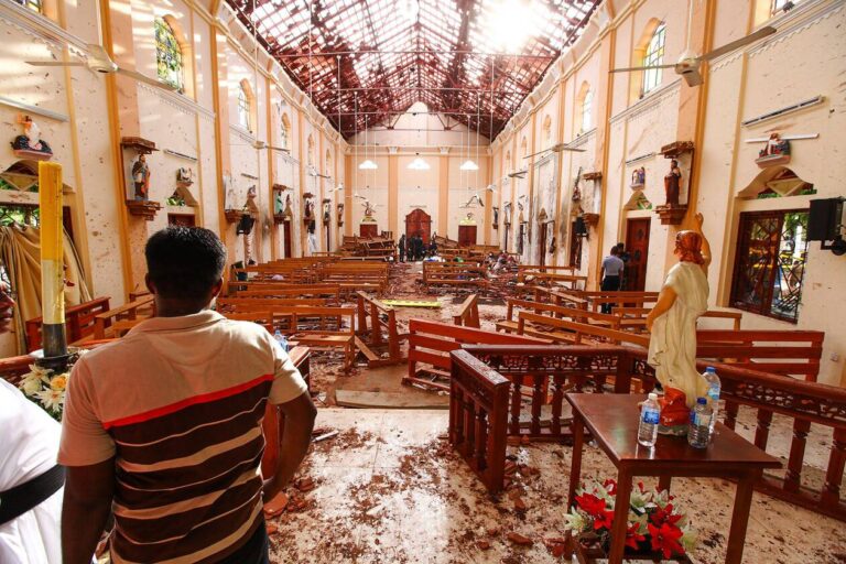 Attacks in Sri Lanka. He escapes the bomb because he didn’t want to stand in the church